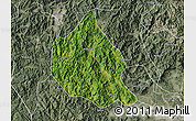 Satellite Map of Nanjing, semi-desaturated