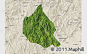 Satellite Map of Nanjing, shaded relief outside