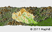 Physical Panoramic Map of Nanjing, darken