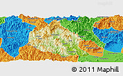 Physical Panoramic Map of Nanjing, political outside