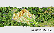 Physical Panoramic Map of Nanjing, satellite outside