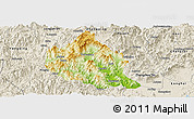 Physical Panoramic Map of Nanjing, shaded relief outside