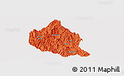 Political Panoramic Map of Nanjing, cropped outside