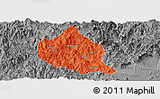 Political Panoramic Map of Nanjing, desaturated