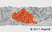 Political Panoramic Map of Nanjing, lighten, desaturated