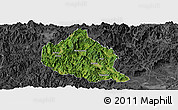 Satellite Panoramic Map of Nanjing, darken, desaturated