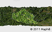 Satellite Panoramic Map of Nanjing, darken