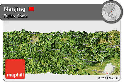 Satellite Panoramic Map of Nanjing