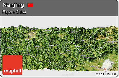 Satellite Panoramic Map of Nanjing