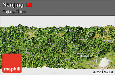 Satellite Panoramic Map of Nanjing