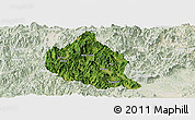 Satellite Panoramic Map of Nanjing, lighten