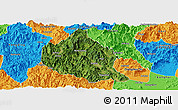 Satellite Panoramic Map of Nanjing, political outside