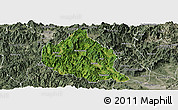 Satellite Panoramic Map of Nanjing, semi-desaturated