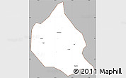 Gray Simple Map of Nanjing, cropped outside