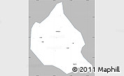 Gray Simple Map of Nanjing, single color outside