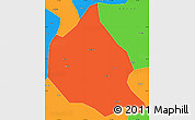 Political Simple Map of Nanjing