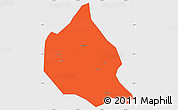 Political Simple Map of Nanjing, single color outside