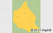 Savanna Style Simple Map of Nanjing, single color outside