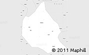 Silver Style Simple Map of Nanjing