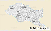 Classic Style 3D Map of Nanping Shi, single color outside