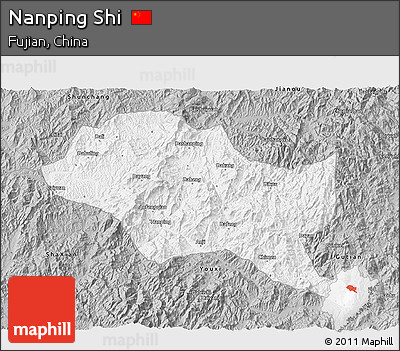Gray 3D Map of Nanping Shi
