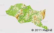 Physical 3D Map of Nanping Shi, cropped outside