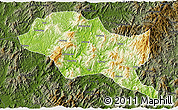 Physical 3D Map of Nanping Shi, darken
