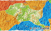Physical 3D Map of Nanping Shi, political outside