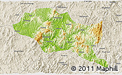 Physical 3D Map of Nanping Shi, shaded relief outside