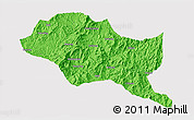 Political 3D Map of Nanping Shi, cropped outside