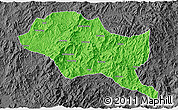 Political 3D Map of Nanping Shi, darken, desaturated
