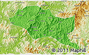 Political 3D Map of Nanping Shi, physical outside