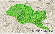 Political 3D Map of Nanping Shi, shaded relief outside