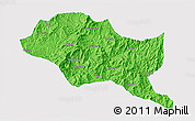 Political 3D Map of Nanping Shi, single color outside