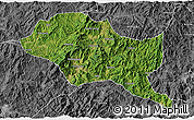 Satellite 3D Map of Nanping Shi, desaturated