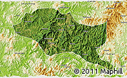Satellite 3D Map of Nanping Shi, physical outside
