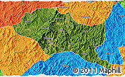 Satellite 3D Map of Nanping Shi, political outside