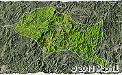 Satellite 3D Map of Nanping Shi, semi-desaturated