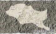 Shaded Relief 3D Map of Nanping Shi, darken