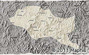 Shaded Relief 3D Map of Nanping Shi, darken, semi-desaturated