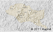 Shaded Relief 3D Map of Nanping Shi, lighten, desaturated