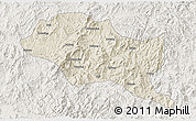 Shaded Relief 3D Map of Nanping Shi, lighten