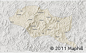 Shaded Relief 3D Map of Nanping Shi, lighten, semi-desaturated