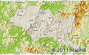 Shaded Relief 3D Map of Nanping Shi, physical outside
