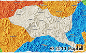 Shaded Relief 3D Map of Nanping Shi, political outside