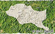 Shaded Relief 3D Map of Nanping Shi, satellite outside