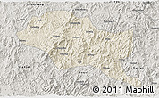 Shaded Relief 3D Map of Nanping Shi, semi-desaturated