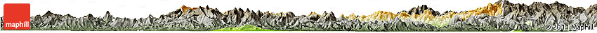 Physical Horizon Map of Nanping Shi, darken, semi-desaturated