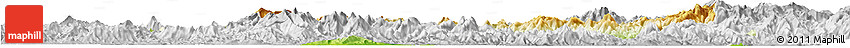 Physical Horizon Map of Nanping Shi, lighten, desaturated