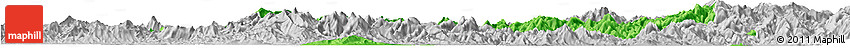 Political Horizon Map of Nanping Shi, lighten, desaturated